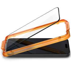 Spigen AlignMaster Full Screenprotector 2 Pack iPhone 15 - Zwart