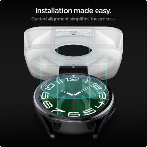 Spigen EZ FIT Glas.tR Screenprotector met applicator Samsung Galaxy Watch 6 Classic - 47 mm - Transparant