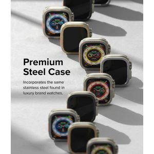 Ringke Bezel Styling + Screenprotector Apple Watch Ultra (2) - 49 mm - Fluted Titanium