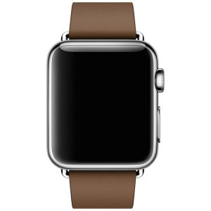 Apple Leather Band Modern Buckle Apple Watch Series 1-9 / SE - 38/40/41 mm - Maat S - Brown