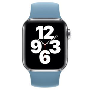 Apple Solobandje Apple Watch Series 1-9 / SE / Ultra (2) - 42/44/45/49 mm - Maat 9 - Northern Blue