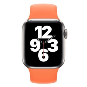 Apple Solobandje Apple Watch Series 1-9 / SE / Ultra (2) - 42/44/45/49 mm - Maat 10 - Kumquat