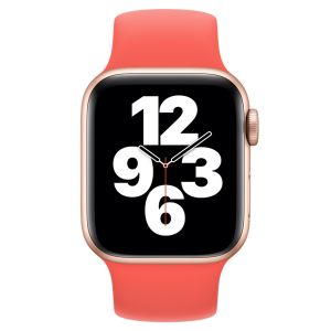 Apple Solobandje Apple Watch Series 1-9 / SE - 38/40/41 mm - Maat 2 - Pink Citrus
