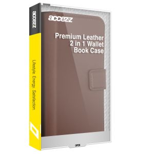 Accezz Premium Leather 2 in 1 Wallet Bookcase Samsung Galaxy S21 Ultra - Bruin