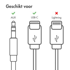 iMoshion AUX adapter - USB-C naar 3,5 mm / Jack audio adapter - USB-C male to AUX female - Zwart