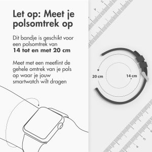 iMoshion Siliconen magnetisch bandje Apple Watch Series 1-9 / SE - 38/40/41 mm - Zwart / Grijs