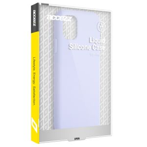 Accezz Liquid Silicone Backcover met MagSafe iPhone 14 Pro - Paars