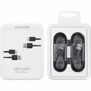 Samsung 2 x USB-C naar USB kabel Samsung Galaxy A20e - 1,5 meter - Zwart