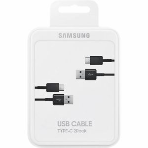 Samsung 2 x USB-C naar USB kabel Samsung Galaxy A70 - 1,5 meter - Zwart
