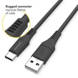 Accezz USB-C naar USB kabel iPhone 15 Pro - 1 meter - Zwart