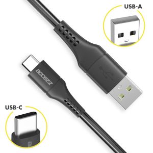 Accezz USB-C naar USB kabel Samsung Galaxy S21 Ultra - 2 meter - Zwart