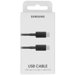 Samsung USB-C naar USB-C kabel 5A Samsung Galaxy S22 Plus - 1 meter - Zwart