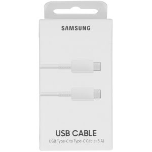 Samsung USB-C naar USB-C kabel 5A voor de Samsung Galaxy A14 (5G) - 1 meter - Wit
