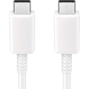 Samsung USB-C naar USB-C kabel 5A voor de Samsung Galaxy A54 (5G) - 1 meter - Wit