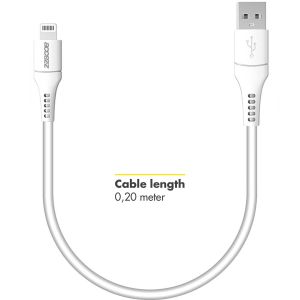 Accezz Lightning naar USB kabel iPhone 14 Plus - MFi certificering - 0,2 meter - Wit