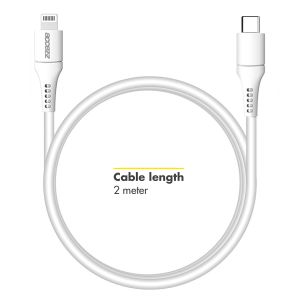 Accezz Lightning naar USB-C kabel iPhone 13 - MFi certificering - 2 meter - Wit
