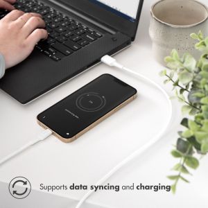 iMoshion Lightning naar USB kabel iPhone SE (2020) - MFi certificering - Gevlochten textiel - 1,5 meter - Wit
