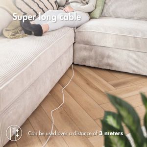 iMoshion Lightning naar USB kabel iPhone 12 - MFi certificering - Gevlochten textiel - 3 meter - Wit