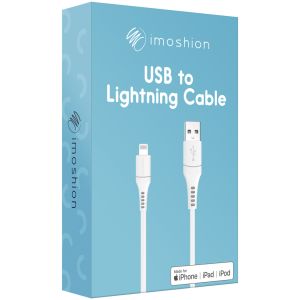iMoshion Lightning naar USB kabel iPhone 13 Pro Max - MFi certificering - Gevlochten textiel - 3 meter - Wit