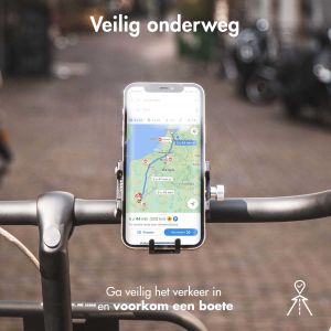 Accezz Telefoonhouder fiets iPhone 6s - Verstelbaar - Universeel - Aluminium - Zwart