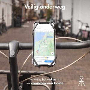Accezz Telefoonhouder fiets iPhone 6 Plus - Verstelbaar - Universeel - Zwart