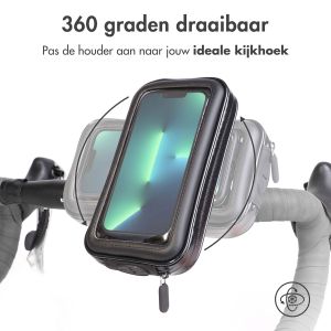 Accezz Telefoonhouder fiets iPhone 13 Pro Max - Universeel - Met case - Zwart