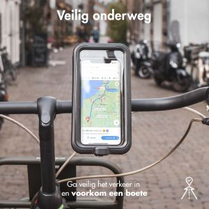 Accezz Telefoonhouder fiets Pro Samsung Galaxy S10 - Universeel - Met case - Zwart