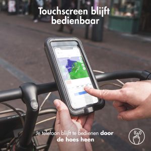 Accezz Telefoonhouder fiets Pro iPhone 12 - Universeel - Met case - Zwart