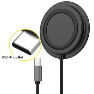 Accezz MagSafe Wireless Charger naar USB-C kabel iPhone 15 - MagSafe oplader - Anti Slip - Zwart