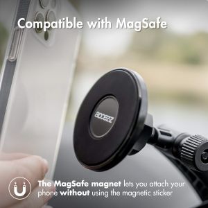 Accezz Telefoonhouder auto iPhone 13 Pro - MagSafe - Dashboard en voorruit - Magnetisch - Zwart