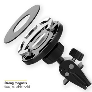 Accezz Telefoonhouder auto iPhone 12 Mini- MagSafe - Ventilatierooster - Magnetisch - Zwart