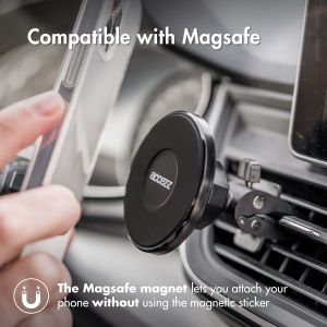 Accezz Telefoonhouder auto iPhone 12 Mini- MagSafe - Ventilatierooster - Magnetisch - Zwart