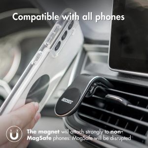 Accezz Telefoonhouder auto iPhone Xs max - Universeel - Ventilatierooster - Magnetisch - Zwart
