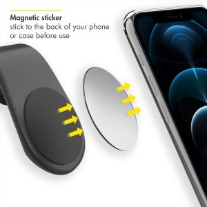 Accezz Telefoonhouder auto iPhone 11 Pro Max - Universeel - Ventilatierooster - Magnetisch - Zwart