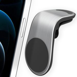 Accezz Telefoonhouder auto iPhone 7 - Universeel - Ventilatierooster - Magnetisch - Zilver