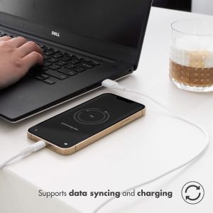 Accezz Wall Charger met Lightning naar USB kabel iPhone 13 Pro Max - Oplader - MFi certificering - 20 Watt - 1 meter - Wit