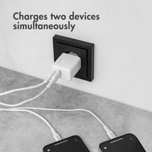 Accezz Wall Charger met Lightning naar USB kabel iPhone 13 Mini - Oplader - MFi certificering - 20 Watt - 1 meter - Wit