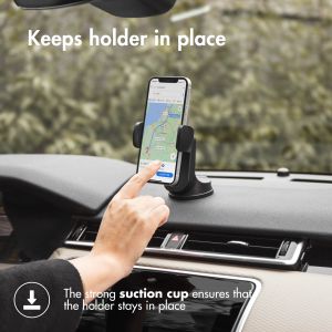 Accezz Telefoonhouder auto Samsung Galaxy S10 - Verstelbaar - Universeel - Dashboard en voorruit - Zwart