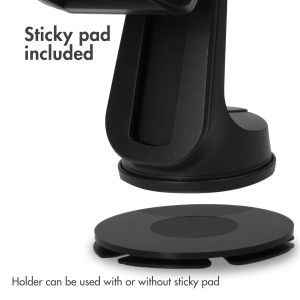 Accezz Telefoonhouder auto iPhone 12 Mini - Verstelbaar - Universeel - Dashboard en voorruit - Zwart