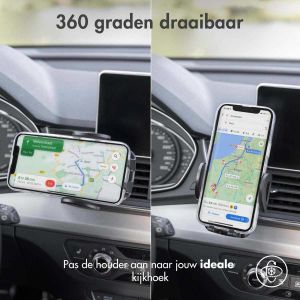 iMoshion Telefoonhouder auto iPhone 13 Pro Max - Verstelbaar - Universeel - Carbon - Ventilatierooster - Zwart
