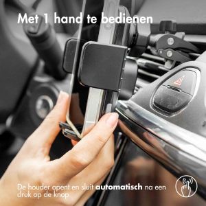 Accezz Telefoonhouder auto OnePlus Nord 2 - Draadloze oplader - Ventilatierooster - Zwart