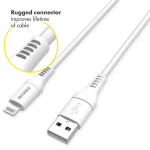 Accezz 2 pack Lightning naar USB kabel iPhone 12 Pro - MFi certificering - 2 meter - Wit