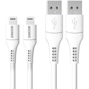 Accezz 2 pack Lightning naar USB kabel iPhone 8 Plus - MFi certificering - 2 meter - Wit