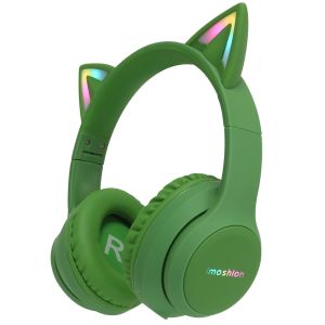 Norm Brig Gelijk iMoshion Kids LED Light Cat Ear Bluetooth Headphones - Kinder koptelefoon -  Groen | Smartphonehoesjes.nl