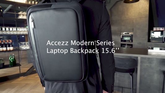 Accezz Modern Series Laptop Backpack - Laptoptas rugzak - Geschikt voor laptops tot 15.6 inch - Zwart