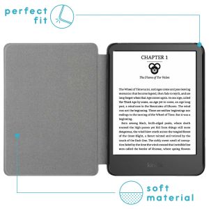 iMoshion Slim Hard Case Sleepcover Bookcase Amazon Kindle (2022) 11th gen - Donkerblauw