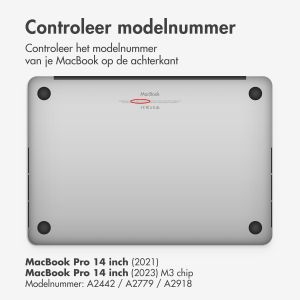 Selencia Fluwelen Cover MacBook Pro 14 inch (2021) / Pro 14 inch (2023) M3 chip - A2442 / A2779 / A2918 - Beige