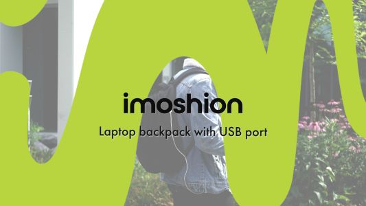 iMoshion Laptop rugzak met USB-poort - Geschikt voor laptops tot 15.6 inch - Laptop rugzak heren - Zwart