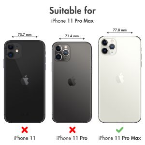 iMoshion Design hoesje met koord iPhone 11 Pro Max - Grafisch Koper - Roze / Goud