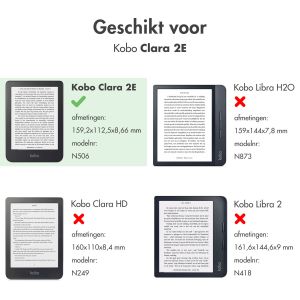 iMoshion Vegan Leather Bookcase Kobo Clara 2E / Tolino Shine 4 - Zwart